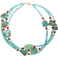 Türkis-Silberhalskette Türkis-Silberhalskette