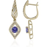 AAA-Tansanit-Goldohrringe (de Melo) AAA-Tansanit-Goldohrringe (de Melo)