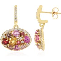 Saphir-Silberohrringe Saphir-Silberohrringe