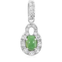 Kaiserlicher Chrysopras-Silberanhänger Kaiserlicher Chrysopras-Silberanhänger