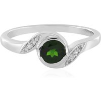 Russischer Diopsid-Silberring Russischer Diopsid-Silberring