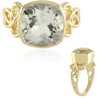 Grüner Amethyst-Silberring Grüner Amethyst-Silberring