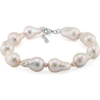 Weiße Süßwasserzuchtperlen-Silberarmband (TPC) Weiße Süßwasserzuchtperlen-Silberarmband (TPC)