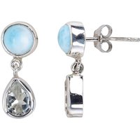 Edelstein-Silberohrringe Edelstein-Silberohrringe