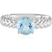 Himmelblauer Topas-Silberring (Ornaments by de Melo) Himmelblauer Topas-Silberring (Ornaments by de Melo)