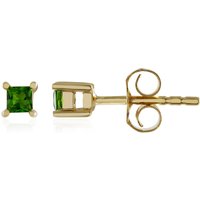 Russischer Diopsid-Silberohrringe Russischer Diopsid-Silberohrringe