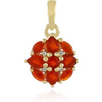 Mexikanischer Feueropal-Silberanhänger Mexikanischer Feueropal-Silberanhänger