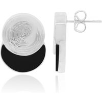 Schwarzer Onyx-Silberohrringe (MONOSONO COLLECTION) Schwarzer Onyx-Silberohrringe (MONOSONO COLLECTION)