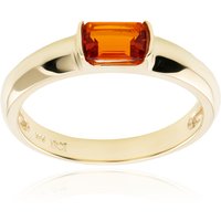 Mexikanischer Feueropal-Goldring (CUSTODANA) Mexikanischer Feueropal-Goldring (CUSTODANA)
