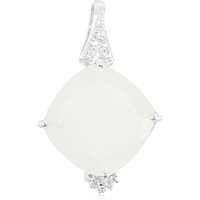 Weißer Mondstein-Silberanhänger Weißer Mondstein-Silberanhänger