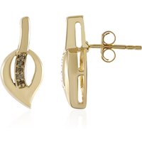 I3 Schokoladen-Brillant-Silberohrringe I3 Schokoladen-Brillant-Silberohrringe