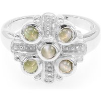 Alexandrit-Katzenauge-Silberring Alexandrit-Katzenauge-Silberring