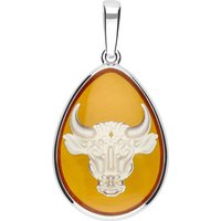 Baltischer Bernstein-Silberanhänger Stier (dagen) Baltischer Bernstein-Silberanhänger Stier (dagen)