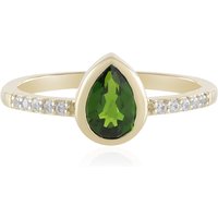 Russischer Diopsid-Goldring Russischer Diopsid-Goldring