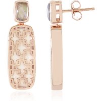 Weißer Chalzedon-Silberohrringe (KM by Juwelo) Weißer Chalzedon-Silberohrringe (KM by Juwelo)