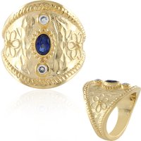 Nepalesischer Kyanit-Messingring (Juwelo Style) Nepalesischer Kyanit-Messingring (Juwelo Style)