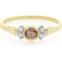 Padparadscha-Saphir-Silberring Padparadscha-Saphir-Silberring