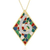 Zirkon-Silberhalskette (Adela Silber) Zirkon-Silberhalskette (Adela Silber)