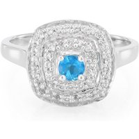 Neonblauer Apatit-Silberring Neonblauer Apatit-Silberring