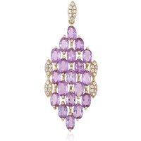 Purpurfarbener Ceylon-Saphir-Goldanhänger Purpurfarbener Ceylon-Saphir-Goldanhänger