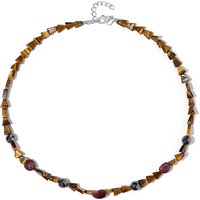 Edelstein-Silberhalskette Edelstein-Silberhalskette