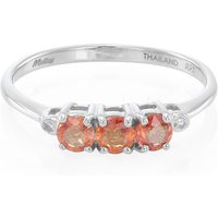 Abendroter Rubin-Silberring Abendroter Rubin-Silberring