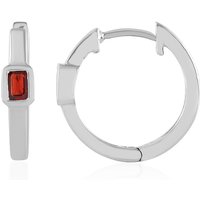 Tansania-Rubin-Silberohrringe Tansania-Rubin-Silberohrringe