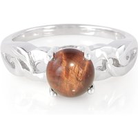Rotes Tigerauge-Silberring Rotes Tigerauge-Silberring