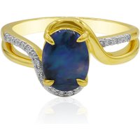 Lightning Ridge-Schwarzer Opal-Goldring (Mark Tremonti) Lightning Ridge-Schwarzer Opal-Goldring (Mark Tremonti)