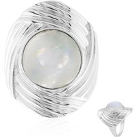 Regenbogen-Mondstein-Silberring (MONOSONO COLLECTION) Regenbogen-Mondstein-Silberring (MONOSONO COLLECTION)