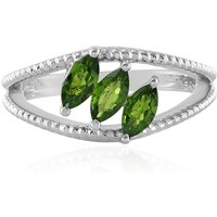 Russischer Diopsid-Silberring Russischer Diopsid-Silberring