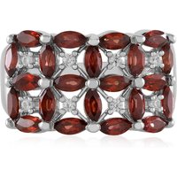 Mosambik-Granat-Silberring Mosambik-Granat-Silberring