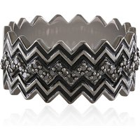 Schwarzer Diamant-Silberring Schwarzer Diamant-Silberring