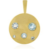 Himmelblauer Topas-Silberanhänger Himmelblauer Topas-Silberanhänger