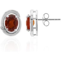 Hessonit-Granat-Silberohrringe Hessonit-Granat-Silberohrringe