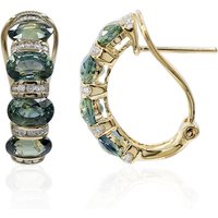 Petrolfarbener Saphir-Goldohrringe (CIRARI) Petrolfarbener Saphir-Goldohrringe (CIRARI)