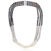 Süßwasserzuchtperlen-Silberhalskette Süßwasserzuchtperlen-Silberhalskette