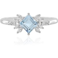 Himmelblauer Topas-Silberring Himmelblauer Topas-Silberring