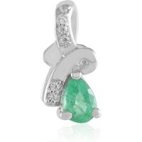 Sambia-Smaragd-Silberanhänger Sambia-Smaragd-Silberanhänger