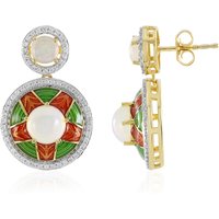 Welo-Opal-Silberohrringe Welo-Opal-Silberohrringe