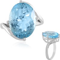 Himmelblauer Topas-Silberring Himmelblauer Topas-Silberring