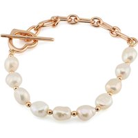 Weiße Süßwasserzuchtperlen-Silberarmband (TPC) Weiße Süßwasserzuchtperlen-Silberarmband (TPC)