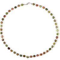 Unakit-Silberhalskette Unakit-Silberhalskette