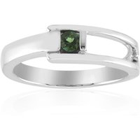 Brasilianischer Grüner Turmalin-Silberring (Pallanova) Brasilianischer Grüner Turmalin-Silberring (Pallanova)