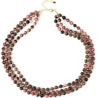 Rhodonit-Silberhalskette Rhodonit-Silberhalskette