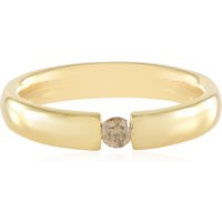 I2 Champagner-Brillant-Silberring I2 Champagner-Brillant-Silberring