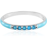 Neonblauer Apatit-Silberring Neonblauer Apatit-Silberring