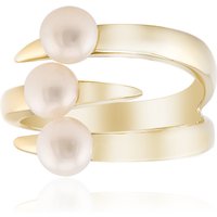 Weiße Süßwasserzuchtperlen-Silberring (TPC) Weiße Süßwasserzuchtperlen-Silberring (TPC)