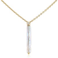 Keshi-Perlen-Silberhalskette (TPC) Keshi-Perlen-Silberhalskette (TPC)