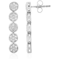 Weißer Topas-Silberohrringe Weißer Topas-Silberohrringe